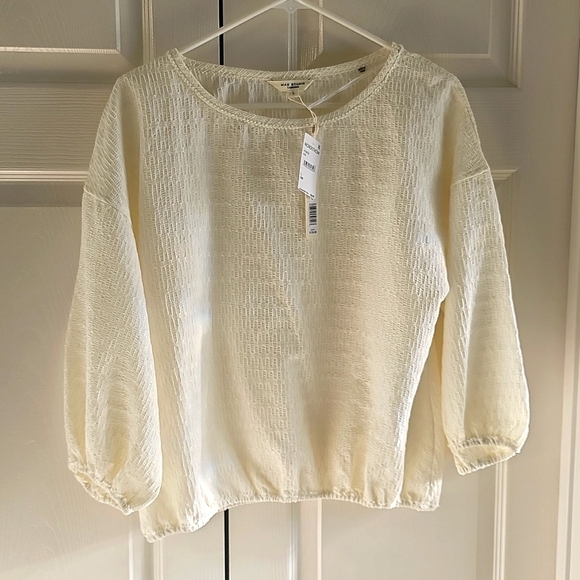 NWT Max Studio 3/4 Sleeve Drop Shoulders Bubble Top Size Large - Picture 12 of 16